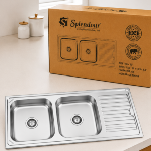 DOUBLE BOWL SINGLE DRAINBOARD SINK